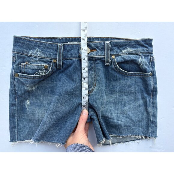 Joe’s Jeans Rhinestone Star Cutoff Distressed Denim Shorts Women’s 28 - Picture 9 of 9